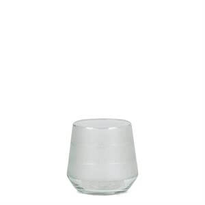 Nkuku Dera Etched Recycled Glass Tealight Holder Small